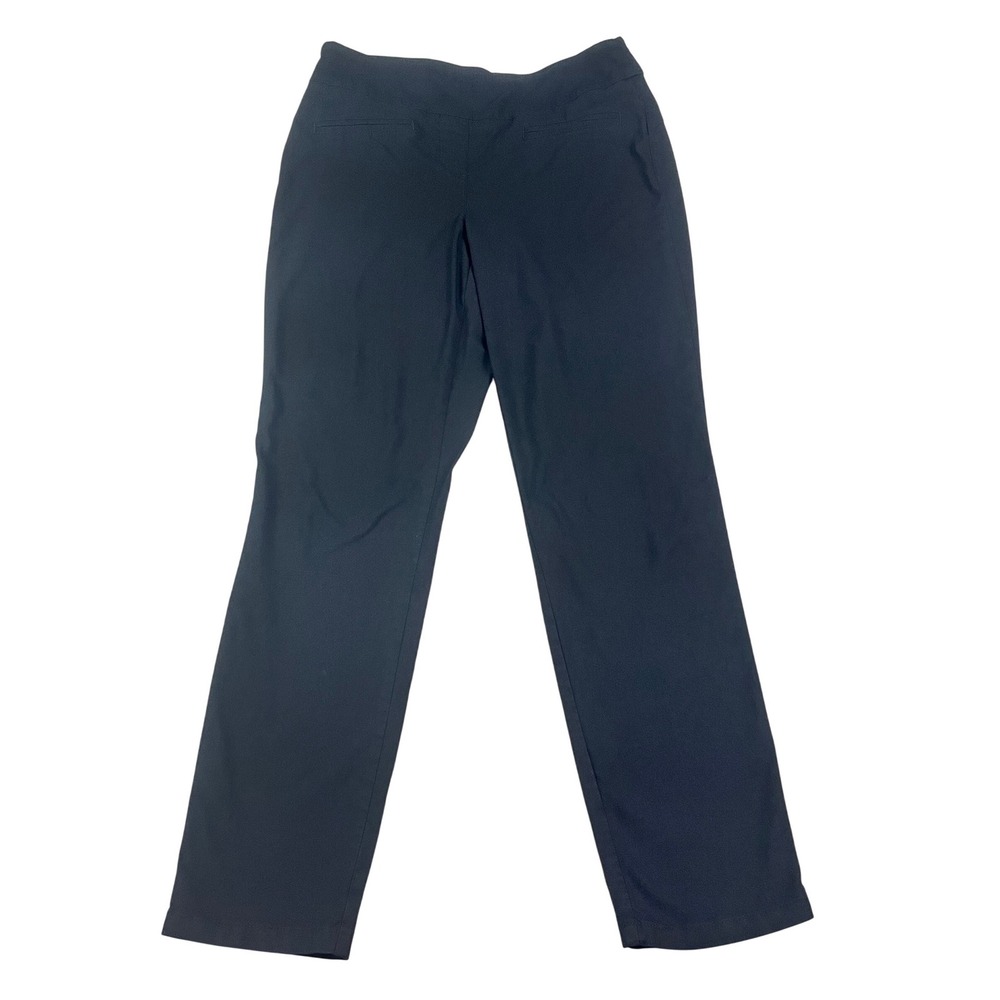 Westbound Womens Black Pull On Straight Leg Dress Pants Size 8 Regular Stretch